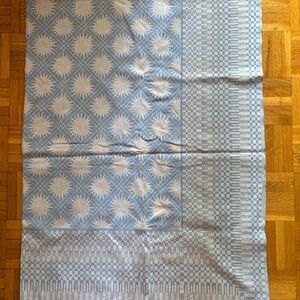 NWOT Cornflower Blue, 100% Cotton Tablecloth (48 1/2” x 67”)